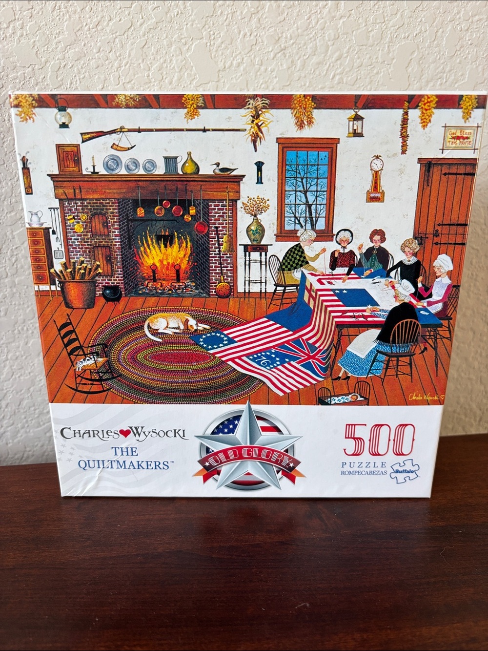 ♦️3 for $15♦️Charles Wysocki 500 piece puzzle “The Quiltmakers”